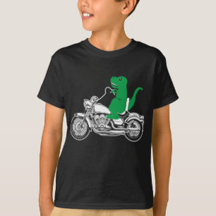 Funny T-Rex Dinosaur Ride Motorcycle T-Shirt