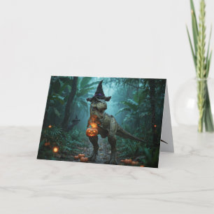 Funny T-Rex Halloween Greeting Card