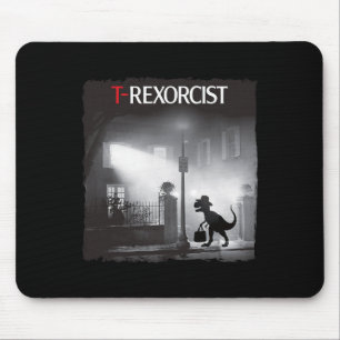 Funny T-rex Horror Parody Dinosaur Halloween Retro Mouse Pad
