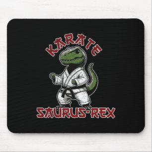 Funny T-rex Karate Dino Martial Arts Children Mouse Pad