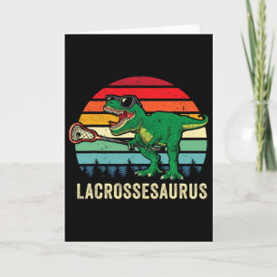Funny T Rex Lacrosse Dinosaur Lax Boys Lacrosse Te Card