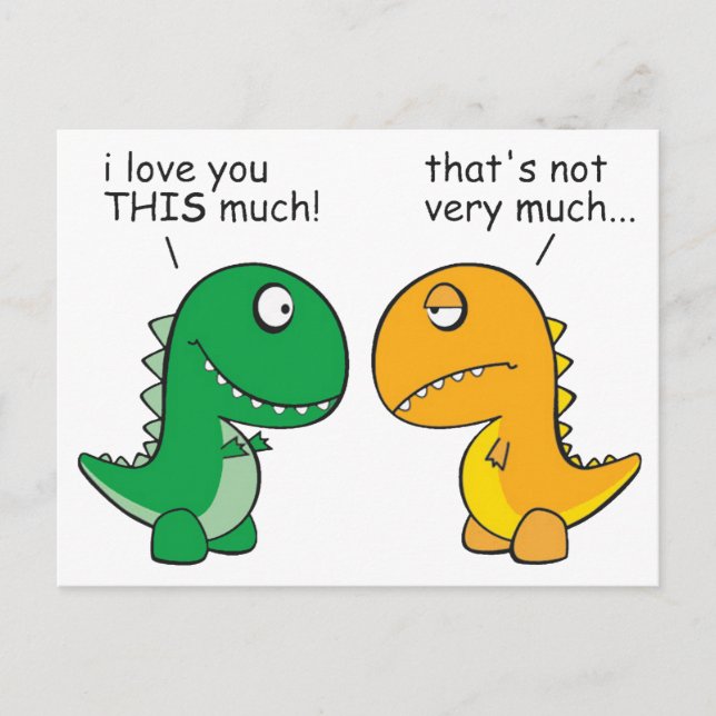 funny-T-Rex-little-arms-cartoon Postcard (Front)