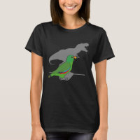Funny T-Rex Male Eclectus Green Dinosaur Parrot Bi
