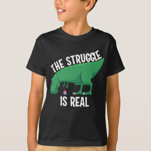 Funny T-rex The Struggle Is Real Cupcake T-Shirt
