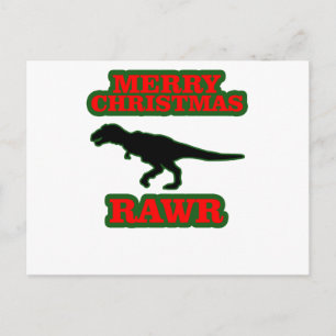 Funny T-Rex Ugly Christmas Sweater Shirts.png Holiday Postcard