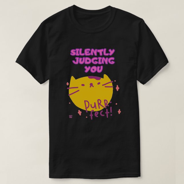 funny t-shirt  "PURR FECT" (Design Front)