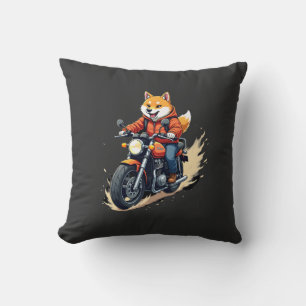 Funny T-Shirt, Shiba Inu, Motorcycle, Dog, Puppet, Cushion