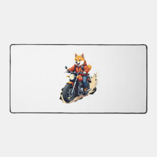 Funny T-Shirt, Shiba Inu, Motorcycle, Dog, Puppet, Desk Mat