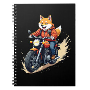 Funny T-Shirt, Shiba Inu, Motorcycle, Dog, Puppet, Notebook