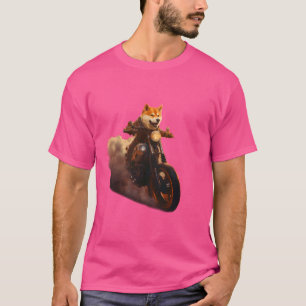 Funny T-Shirt, Shiba Inu, Motorcycle, Dog, Puppet, T-Shirt