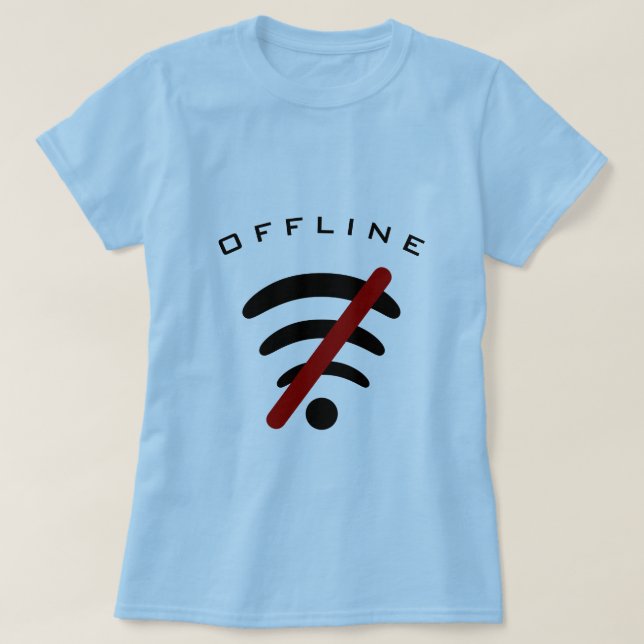 Funny T-Shirt with Offline Text - Vacation Design (Design Front)