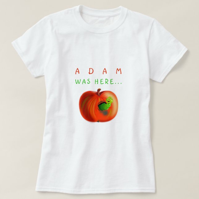 Funny T-Shirt with Paradise Apple - Customisable (Design Front)
