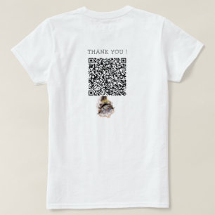 Funny T-Shirt with Playful Ostrich and QR Code
