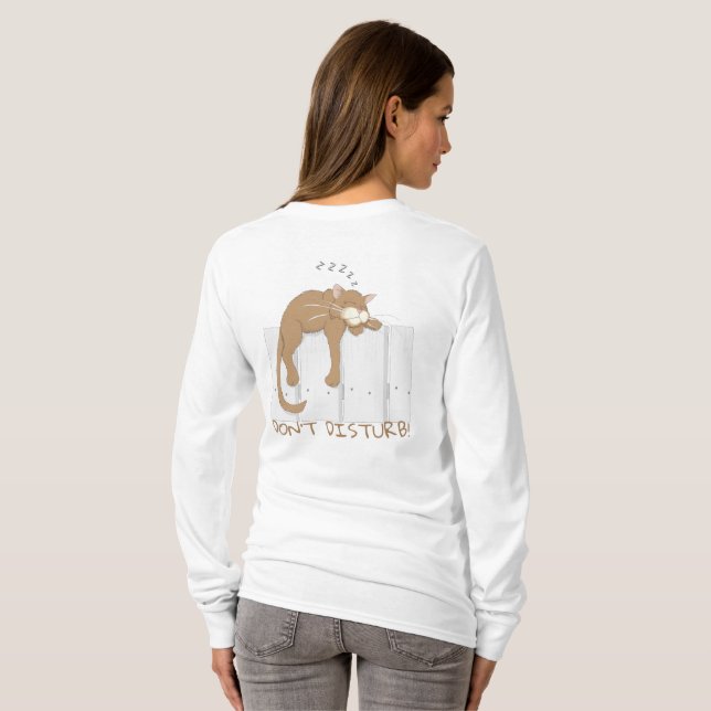 Funny T-sweater with cat  on the back T-Shirt (Back Full)