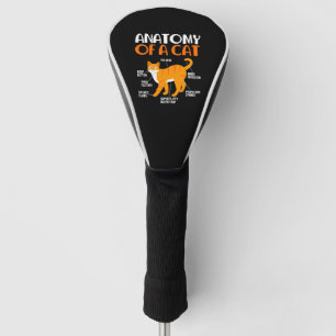 Funny Tabby Cat Owner Anatomy Of A Cat Golf Head Cover