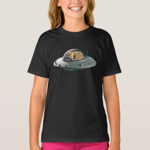 Funny Tabby Space Nap Kids' T-Shirt