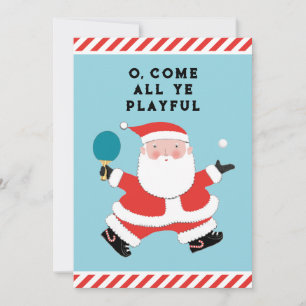 Funny Table Tennis Christmas Holiday Card