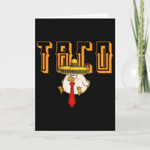 Funny Taco Anti-trump Always Chickens Out Let's Go Card