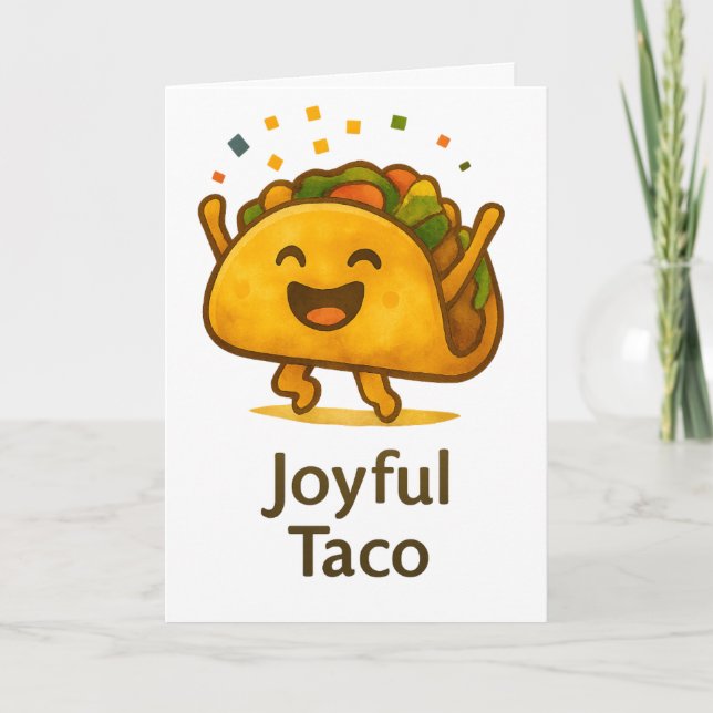 Funny Taco Birthday Card  Greeting (Front)