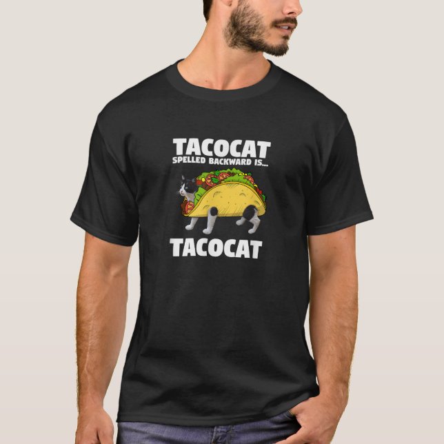 Funny Taco Cat Graphic T Shirt (Front)