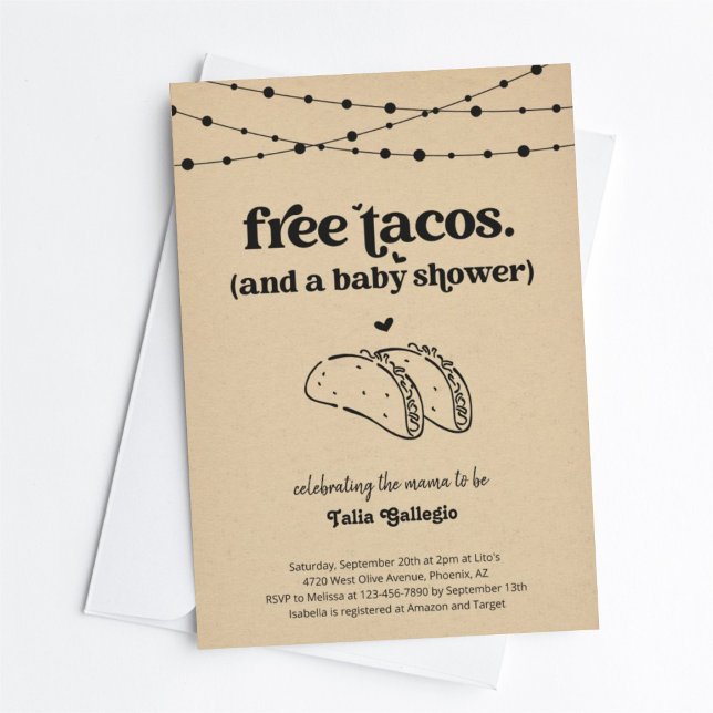 Funny Taco Couple's Baby Shower Invitation (Creator Uploaded)