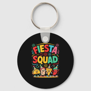 Funny taco fiesta squad cinco de mayo  key ring