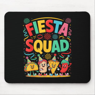 Funny taco fiesta squad cinco de mayo mouse pad
