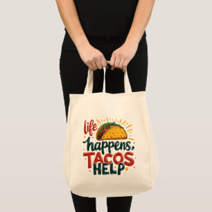 Funny Taco Lover Fiesta Foodie Humour Art Tote Bag