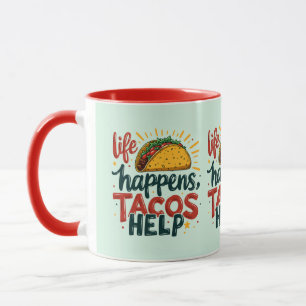Funny Taco Lover Fiesta Foodie Humour Blue Mug