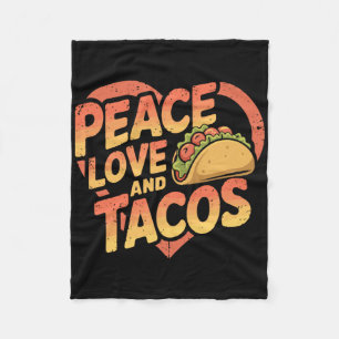 Funny Taco Mexican Food Lover Cinco De Mayo Jm Pea Fleece Blanket