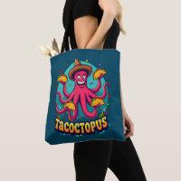 Funny Taco Octopus Cartoon Food Pun