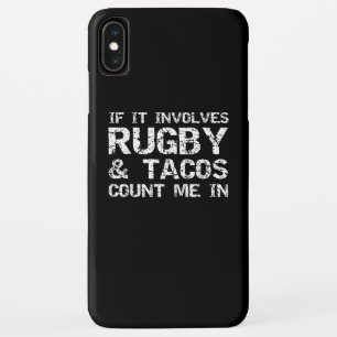 Funny Taco Quote If It Involves Rugby & Tacos Case-Mate iPhone Case