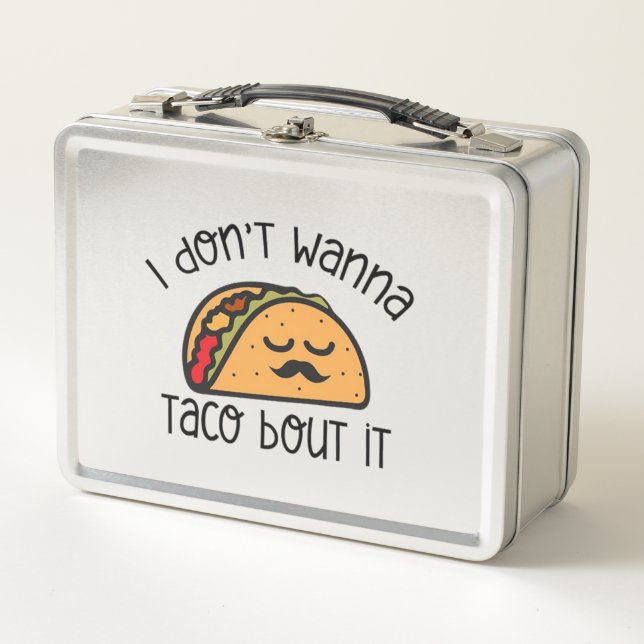 Funny Taco Shirt, Taco Shirt, Taco Lover Gift Metal Lunch Box (Front)