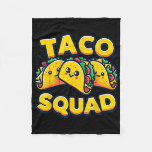 Funny Taco Squad Cute Mexican Food Lover  Fleece Blanket