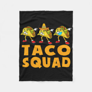 Funny Taco Squad Cute Mexican Food Lover Tee Gift  Fleece Blanket