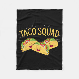 Funny Taco Squad Cute Mexican Food Lover Tee Gift  Fleece Blanket