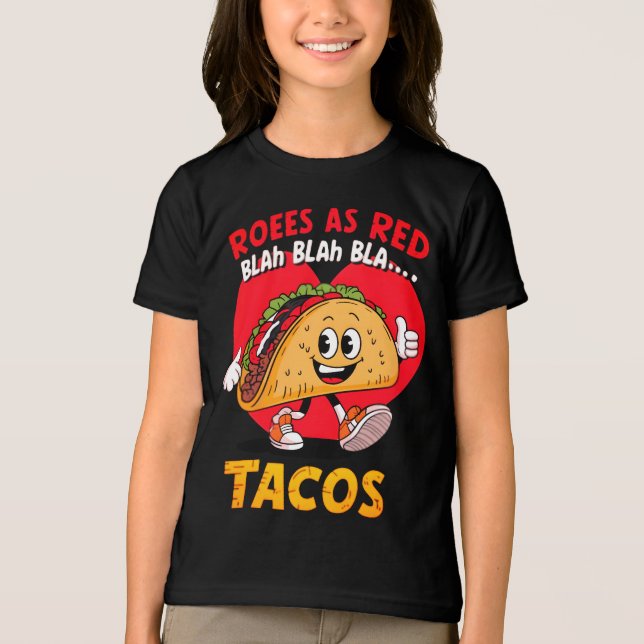 Funny Taco T-Shirt Design For Taco Lovers Tri-Blend Shirt (Front)