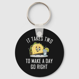 Funny Taco Tequila Lover Quote Gift Cinco De Mayo Key Ring