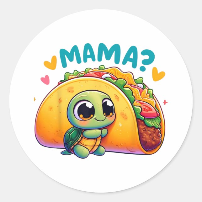 Funny Taco Tequila Mama Cinco De Mayo  Classic Round Sticker (Front)