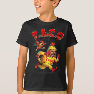 Funny Taco Trump Always Chickens Out Shirt Men Wom