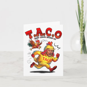 Funny Taco Trump Always Chickens Out Shirt Men Wom Card