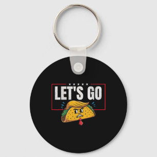 Funny Taco Trump Always Chickens Out T.a.c.o 15  Key Ring