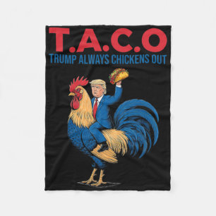 Funny Taco Trump Chickens Taco Mexican Food Fleece Blanket