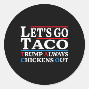 Funny Taco Vintage Classic Round Sticker
