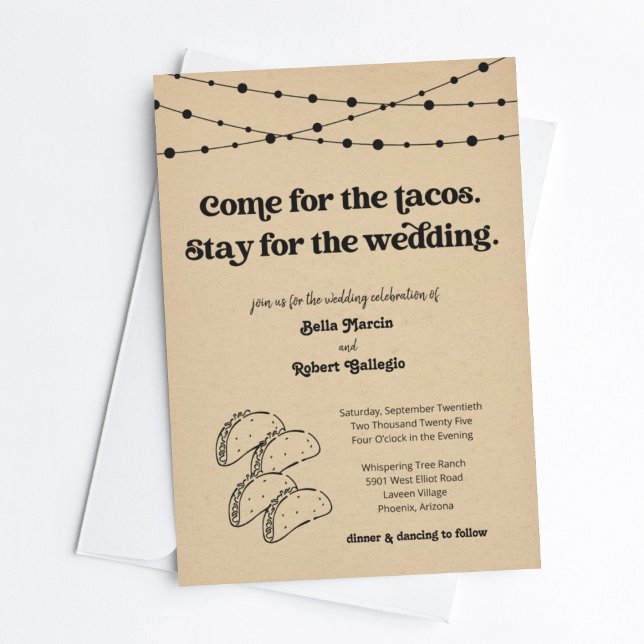 Funny Taco Wedding Invitation (Creator Uploaded)
