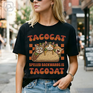 Funny Tacocat Palindrome Retro Cinco De Mayo T-Shirt