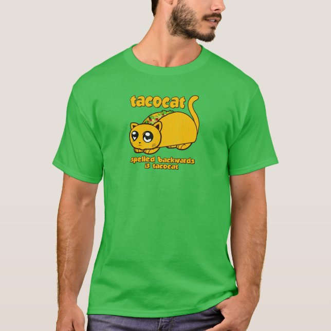 Funny Tacocat Spelled Backwards T-Shirt (Front)