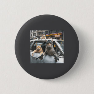 Funny Tactical Cat Meme Military Style  6 Cm Round Badge