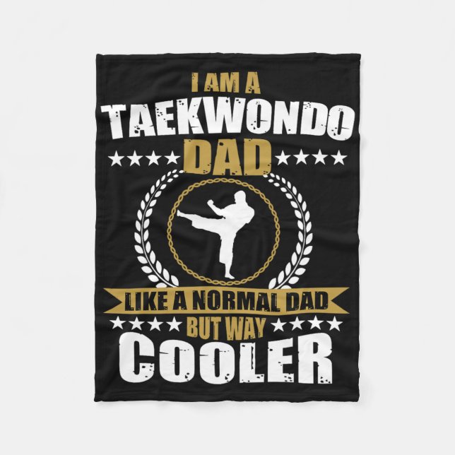 Funny Tae Kwon Do Fighter Dad Taekwondo For Men Ko Fleece Blanket (Front)
