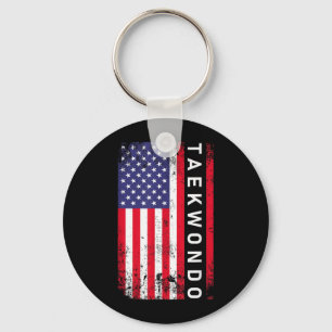 Funny Taekwondo Design For Men Women Taekwondo Key Ring